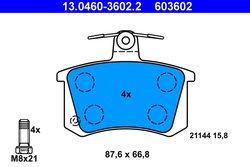 Set placute frana ATE 13.0460-3602.2