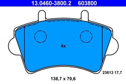 Set placute frana ATE 13.0460-3800.2