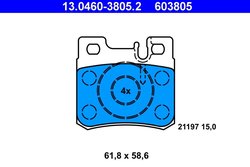 Set placute frana ATE 13.0460-3805.2