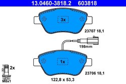Set placute frana ATE 13.0460-3818.2