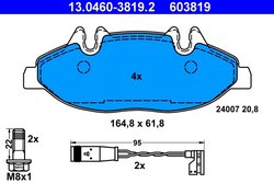 Set placute frana ATE 13.0460-3819.2