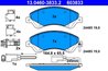 SET PLACUTE FRANA ATE 13.0460-3833.2 - Compatibil cu FORD