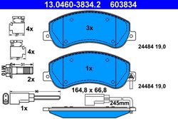 Set placute frana ATE 13.0460-3834.2