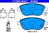 SET PLACUTE FRANA ATE 13.0460-3840.2 - Compatibil cu FIAT, OPEL, VAUXHALL