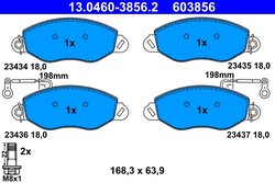 SET PLACUTE FRANA ATE 13.0460-3856.2 - Compatibil cu NISSAN