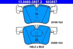 Set placute frana ATE 13.0460-3857.2