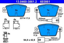 Set placute frana ATE 13.0460-3861.2