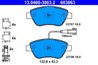 SET PLACUTE FRANA ATE 13.0460-3863.2 - Compatibil cu ALFA ROMEO, CITROEN, FIAT, PEUGEOT