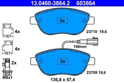 Set placute frana ATE 13.0460-3864.2