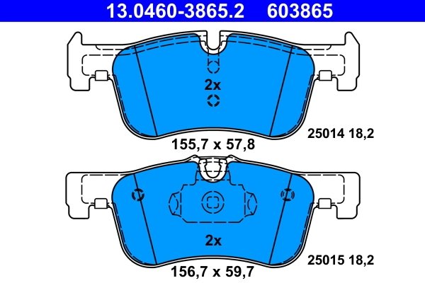 Set placute frana ATE 13.0460-3865.2