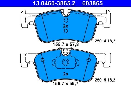 Set placute frana ATE 13.0460-3865.2