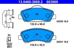 Set placute frana ATE 13.0460-3869.2