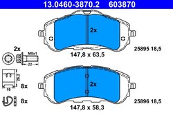 Set placute frana ATE 13.0460-3870.2