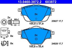 Set placute frana ATE 13.0460-3872.2