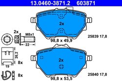 Set placute frana ATE 13.0460-3871.2