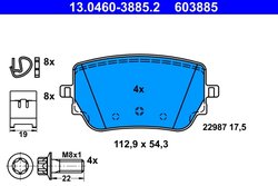 Set placute frana ATE 13.0460-3885.2
