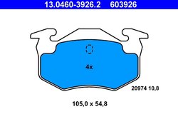 Set placute frana ATE 13.0460-3926.2