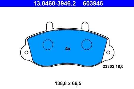Set placute frana ATE 13.0460-3946.2