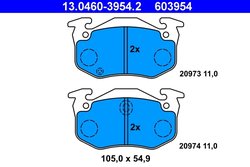 Set placute frana ATE 13.0460-3954.2