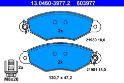 Set placute frana ATE 13.0460-3977.2