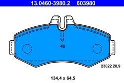 Set placute frana ATE 13.0460-3980.2