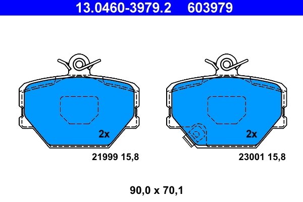 Set placute frana ATE 13.0460-3979.2