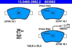 Set placute frana ATE 13.0460-3982.2
