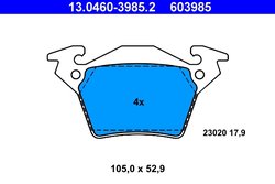 SET PLACUTE FRANA ATE 13.0460-3985.2 - Compatibil cu MERCEDES-BENZ