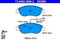 Set placute frana ATE 13.0460-3984.2