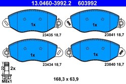 Set placute frana ATE 13.0460-3992.2