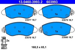 Set placute frana ATE 13.0460-3993.2