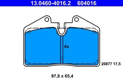 Set placute frana ATE 13.0460-4016.2