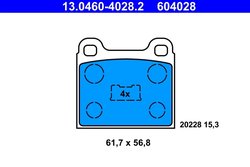 Set placute frana ATE 13.0460-4028.2