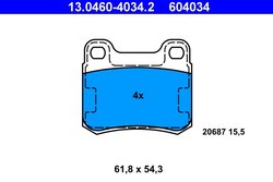 Set placute frana ATE 13.0460-4034.2