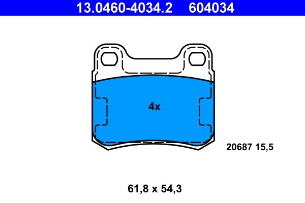 Set placute frana ATE 13.0460-4034.2