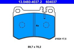 Set placute frana ATE 13.0460-4037.2