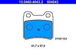 Set placute frana ATE 13.0460-4043.2