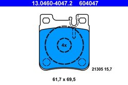 Set placute frana ATE 13.0460-4047.2