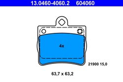 Set placute frana ATE 13.0460-4060.2