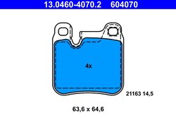 Set placute frana ATE 13.0460-4070.2