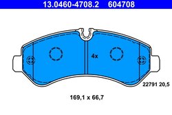 Set placute frana ATE 13.0460-4708.2