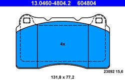 Set placute frana ATE 13.0460-4804.2