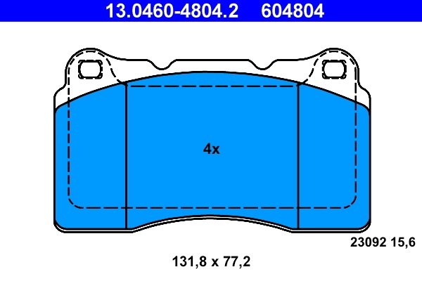 Set placute frana ATE 13.0460-4804.2