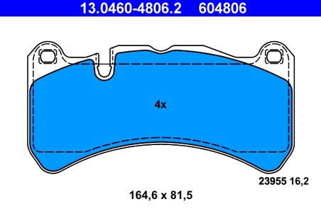 Set placute frana ATE 13.0460-4806.2