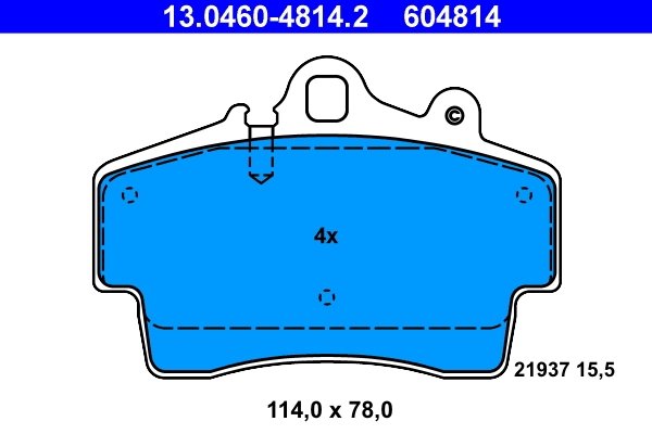 Set placute frana ATE 13.0460-4814.2