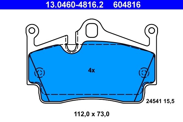 Set placute frana ATE 13.0460-4816.2