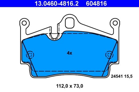 Set placute frana ATE 13.0460-4816.2