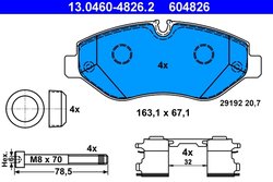 Set placute frana ATE 13.0460-4826.2
