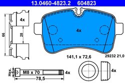 Set placute frana ATE 13.0460-4823.2