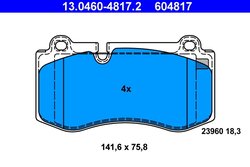 Set placute frana ATE 13.0460-4817.2